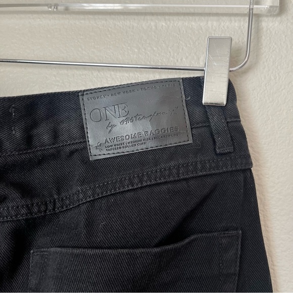 One Teaspoon Awesome Baggies Low Waist Black Distressed Jeans Size 26 - Picture 6 of 7